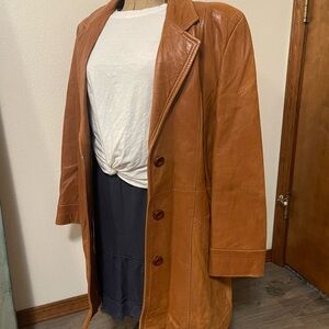 Vintage 1970’s Skin Gear Leather Trench Coat